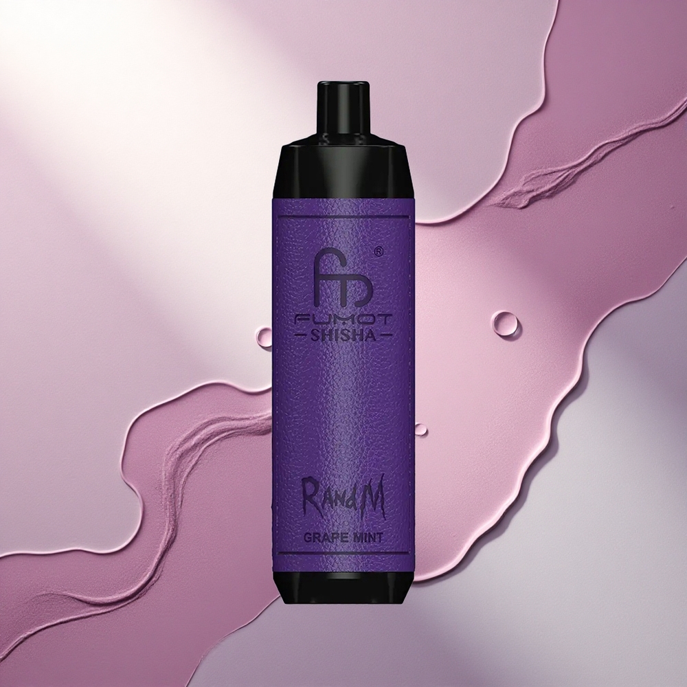 RandM Fumot Shisha 10000 Puffs Grozdova Meta z 0,5 % nikotina in 850 mAh baterijo