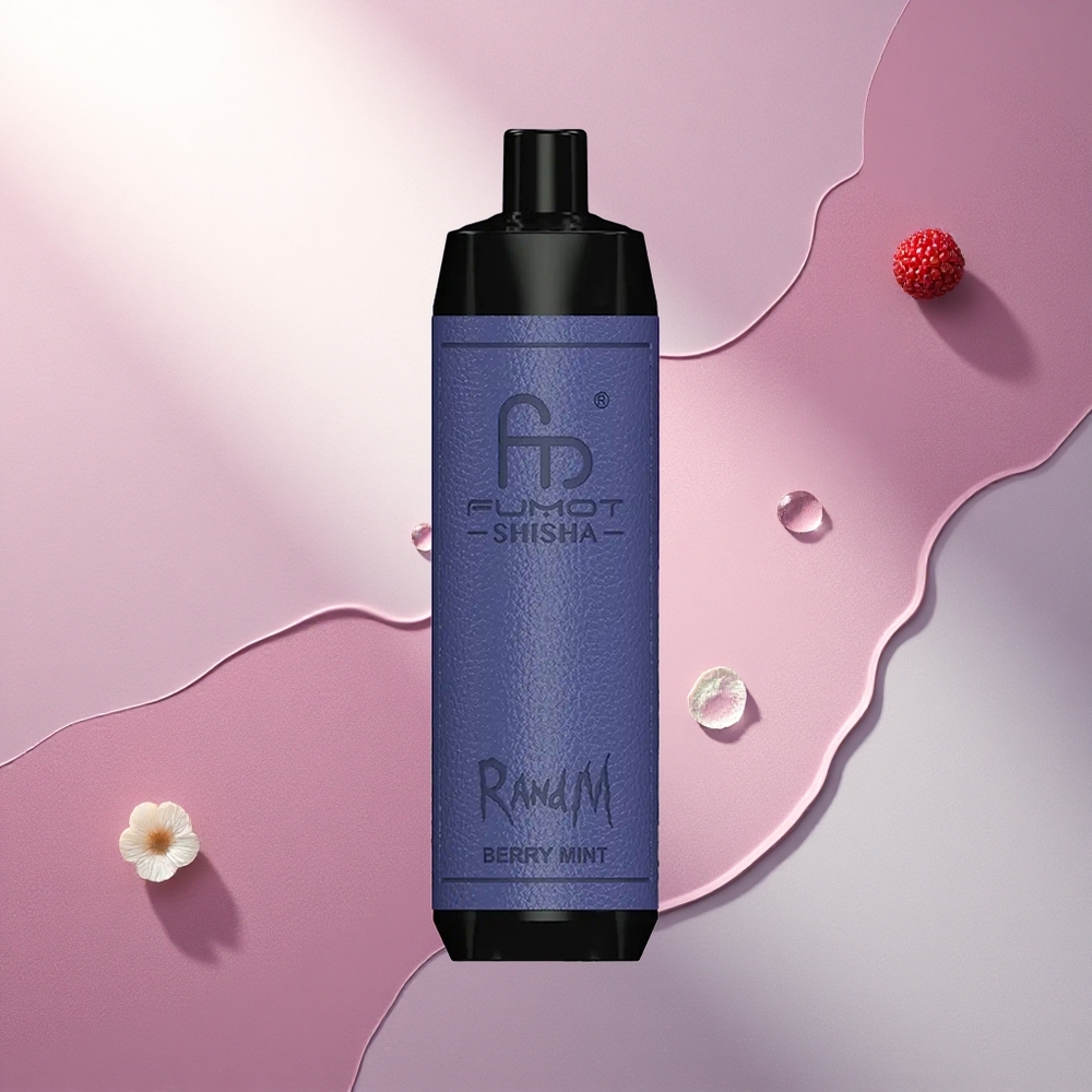 RandM Fumot Shisha 10000 Puffs Jagoda Meta z 0,6 ohm in 0,5 % nikotina