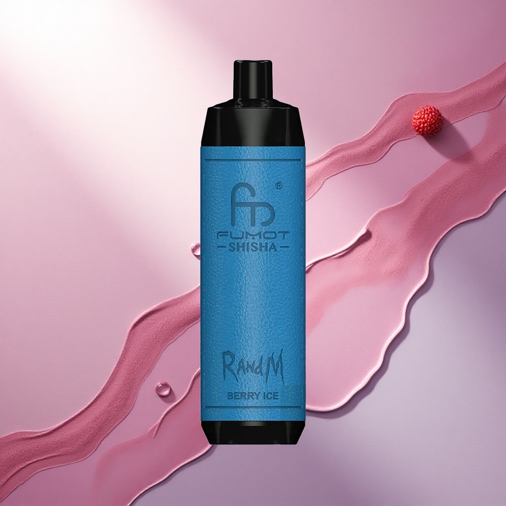 RandM Fumot Shisha 10000 Puffs Jagodni Led z 18ml in 0,6ohm