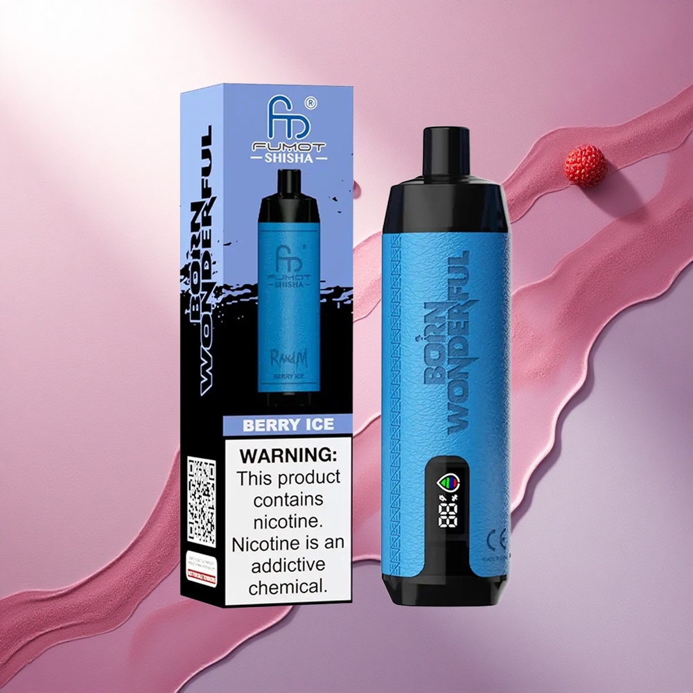 RandM Fumot Shisha 10000 Puffs Jagodni Led z 18ml in 0,6ohm