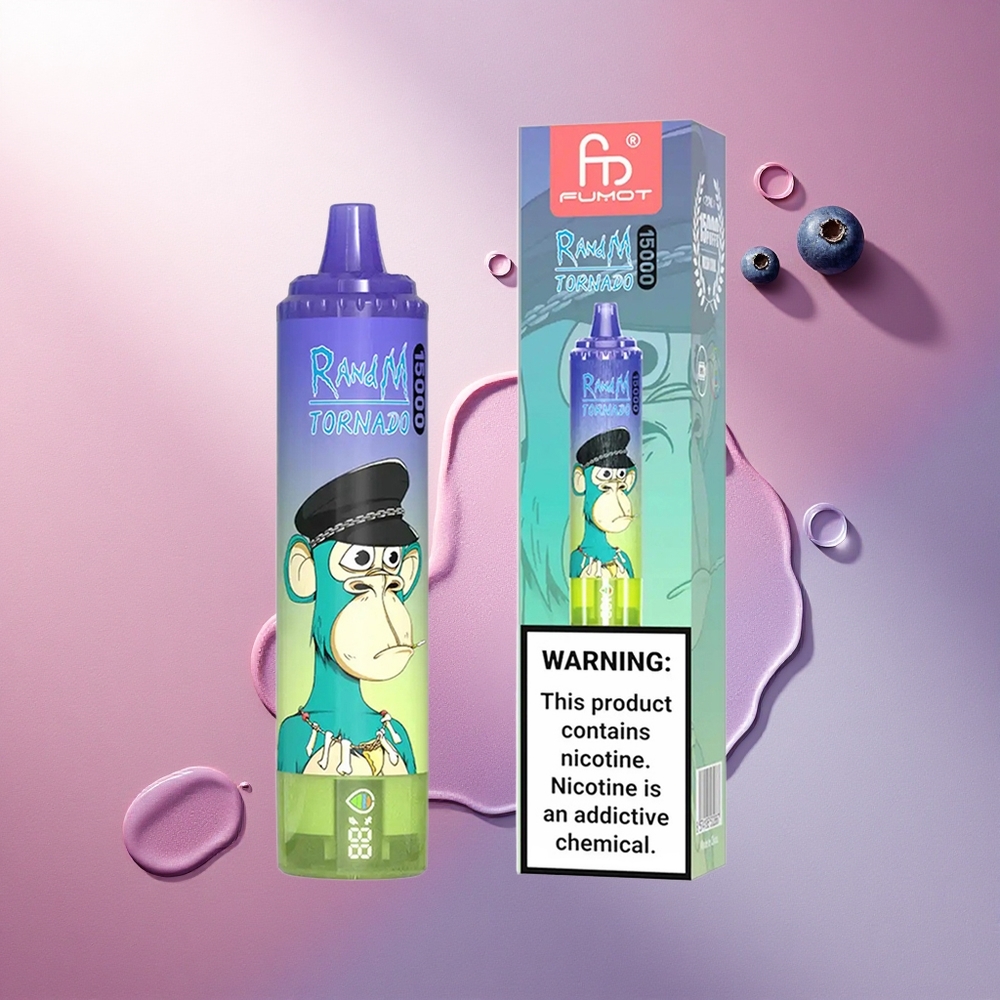 RandM Fumot Tornado 15000 Puffs Borova Mehurčki Gumi 25ml 850mAh Mesh