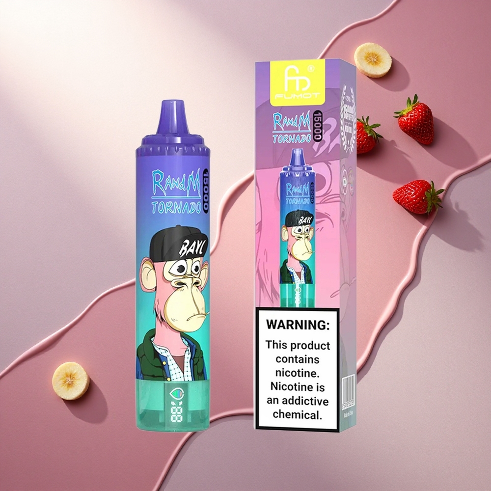 RandM Fumot Tornado 15000 Puffs Jagoda Banana 25ml 850mAh