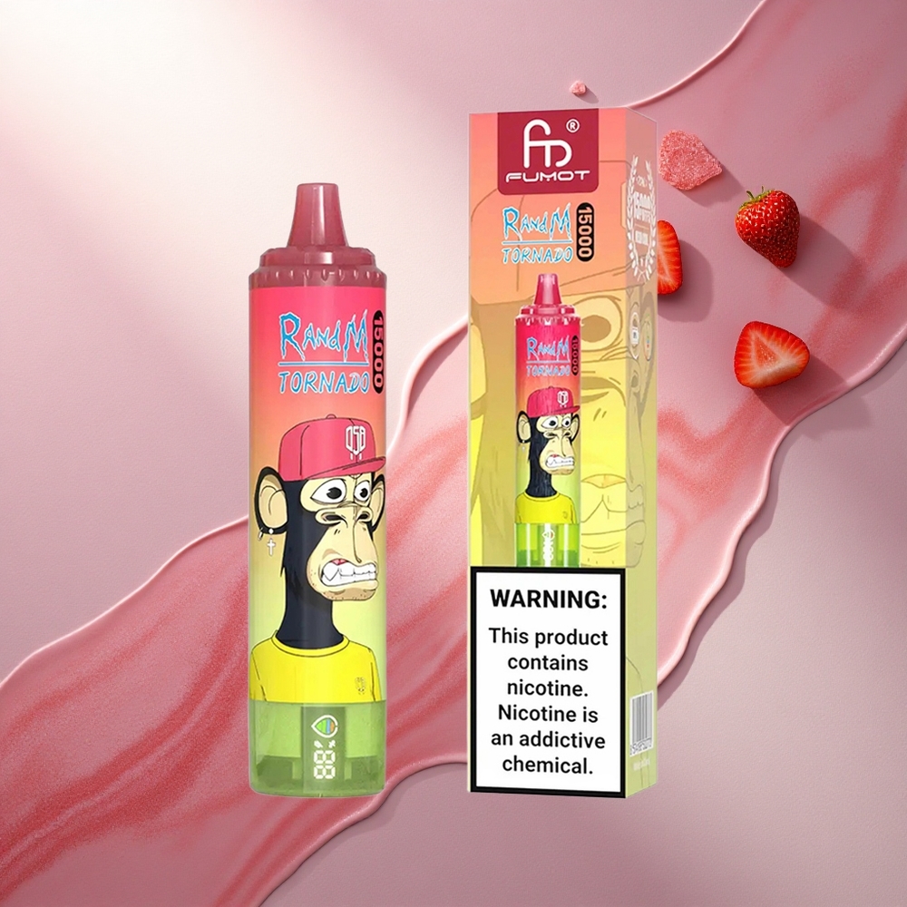 RandM Fumot Tornado 15000 Puffs Jagoda Lubenica Limonada z 25ml tekočine in 850mAh baterijo