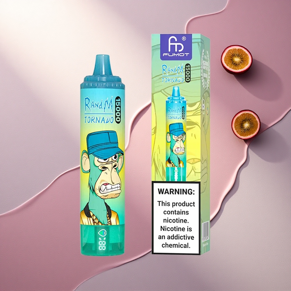 RandM Fumot Tornado 15000 Puffs Kivi Pasijonasta Gujava 25ml 5% nikotina