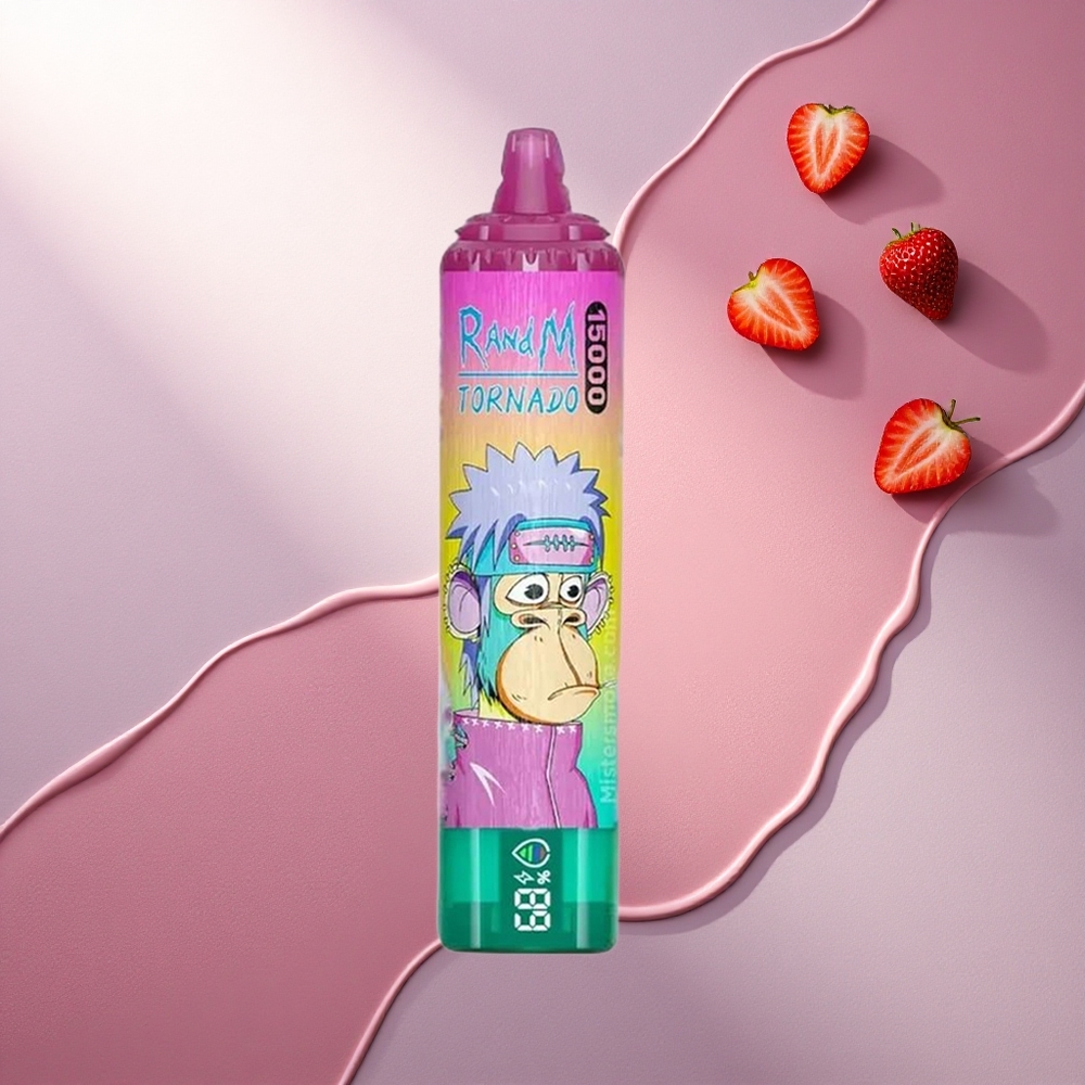 RandM Fumot Tornado 15000 Puffs Ledena jagoda s 5% nikotina in 850mAh baterijo