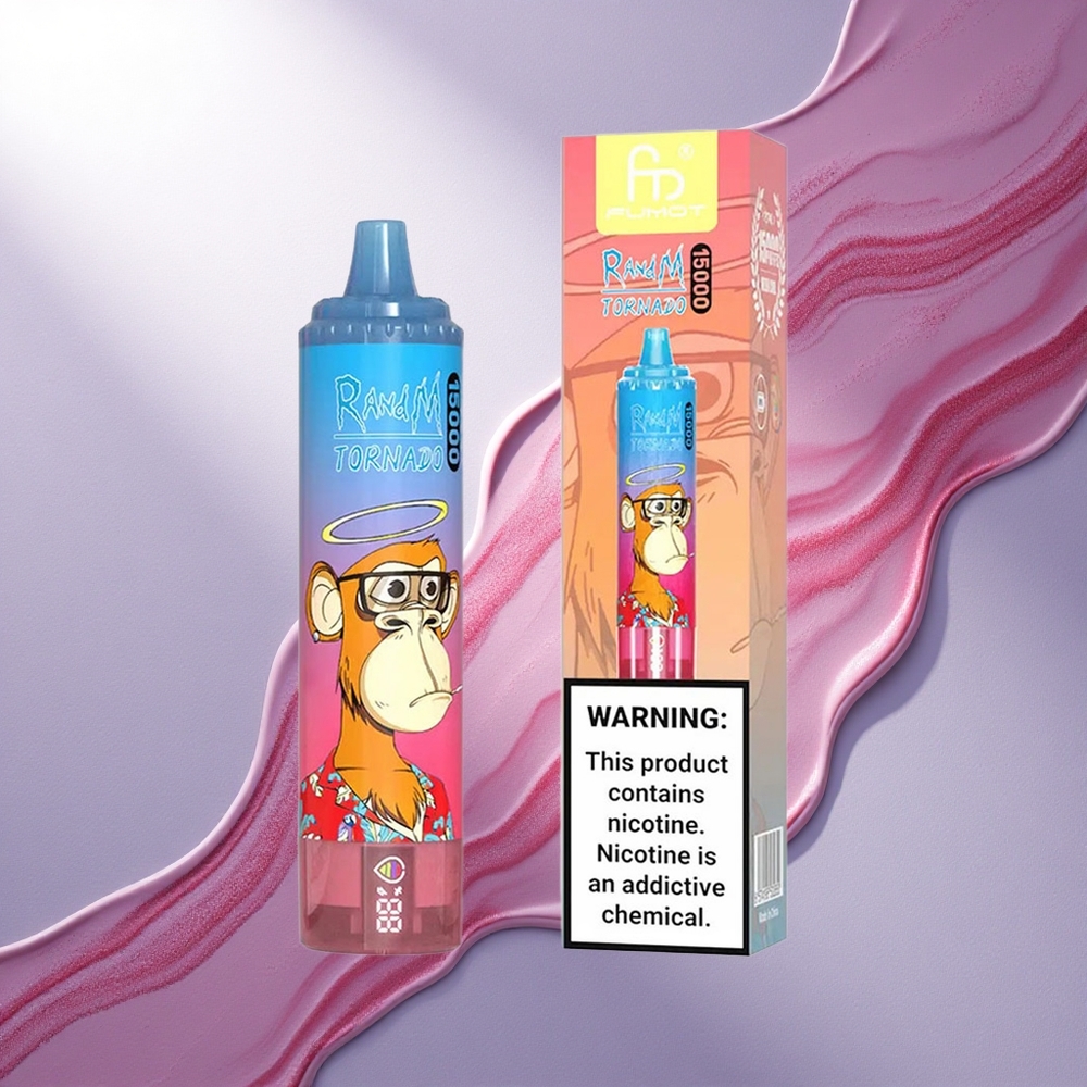 RandM Fumot Tornado 15000 Puffs Modra Malča Češnja 850mAh 25ml Mesh Coil