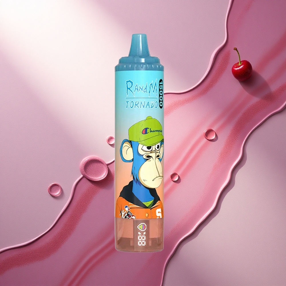 RandM Fumot Tornado 15000 Puffs Češnjeva Kola z 0.9 Ohm Mesh in 850mAh