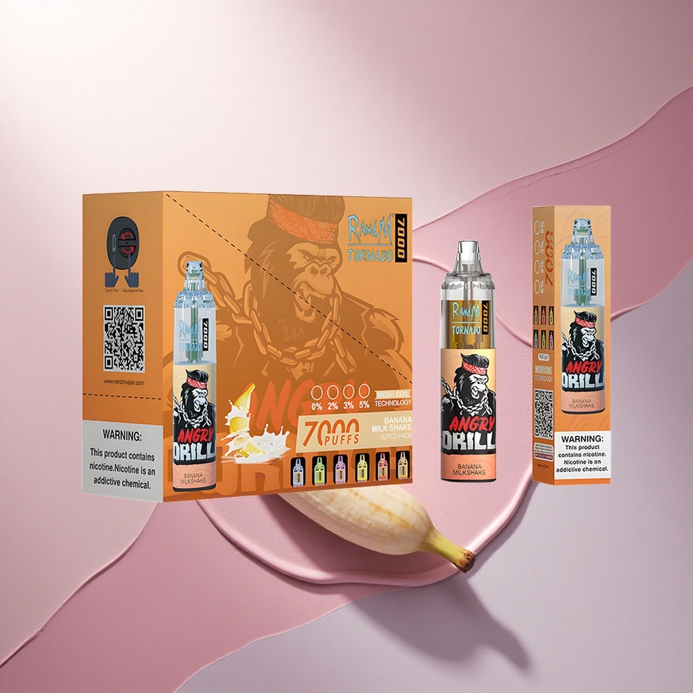 RandM Fumot Tornado 7000 Puffs Bančni Mlečni Napitak z 5% Nikotina in 850 mAh