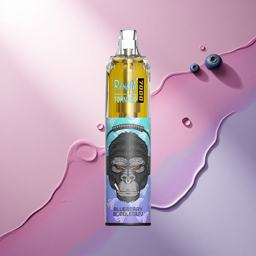 RandM Fumot Tornado 7000 Puffs Borovična Mehurčkova Guma z 850 mAh in 5% Nikotina