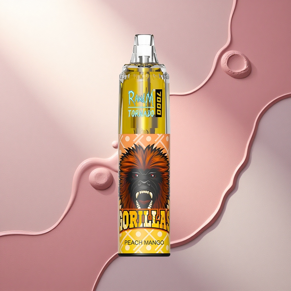 RandM Fumot Tornado 7000 Puffs Breskeva Mango Tipka za Zrak 850mAh