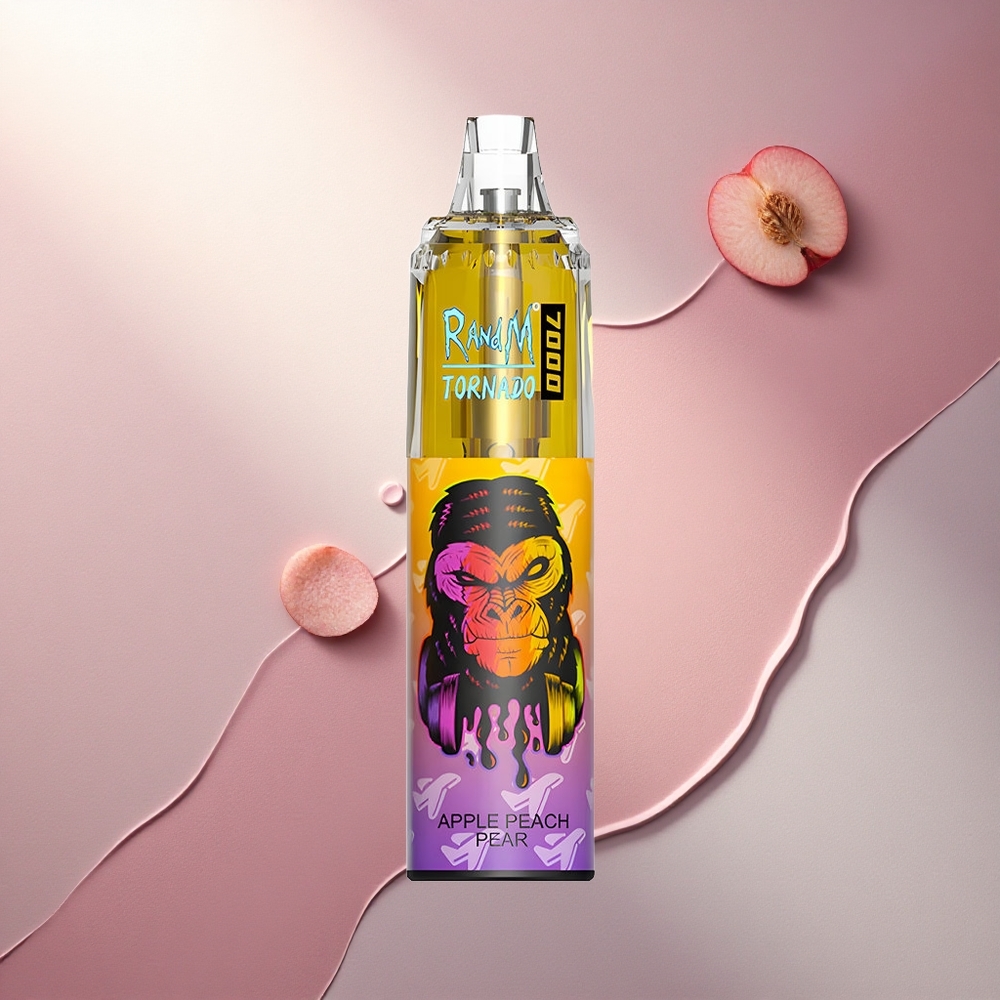 RandM Fumot Tornado 7000 Puffs Jabolče Breskva Hruška 850 mAh Zračno Nastavljiva 5% Nikotina