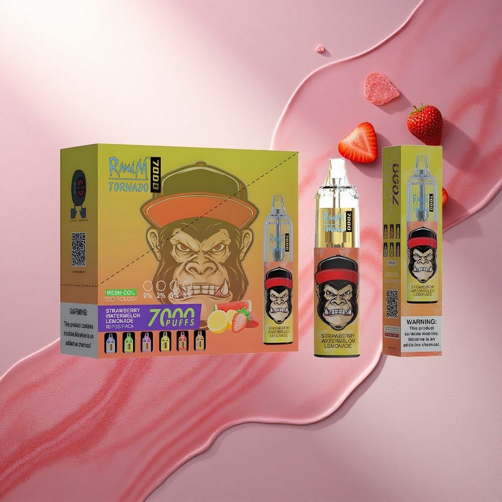 RandM Fumot Tornado 7000 Puffs Jagoda Lubenica Limonada z 850 mAh in 5% nikotina