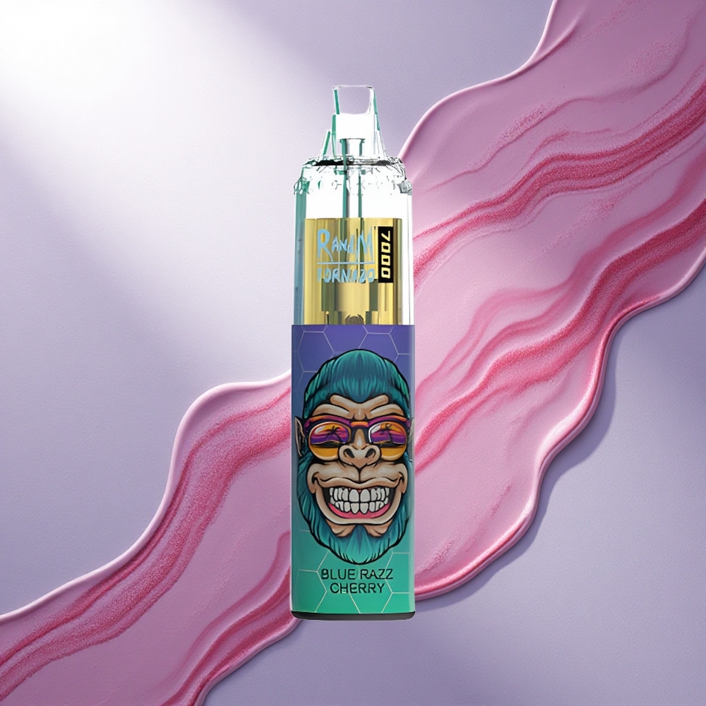 RandM Fumot Tornado 7000 Puffs Modra Malina Češnja 850 mAh Mrežasta Tuljava