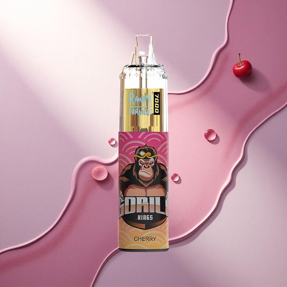 RandM Fumot Tornado 7000 Puffs Češnjev Slap RGB Svetloba 850mAh Zračno Nastavljiv