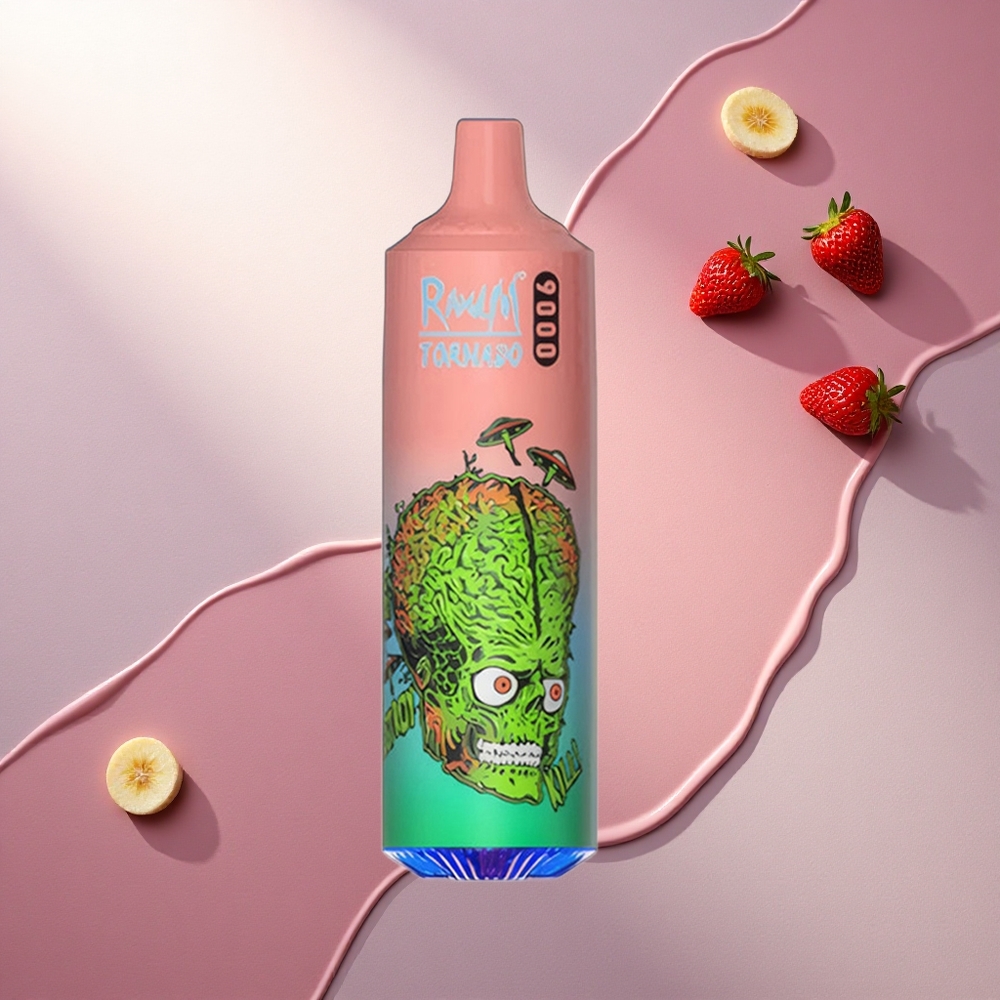 RandM Fumot Tornado 9000 Puffs Jagoda Banana 850 mAh 18 mL