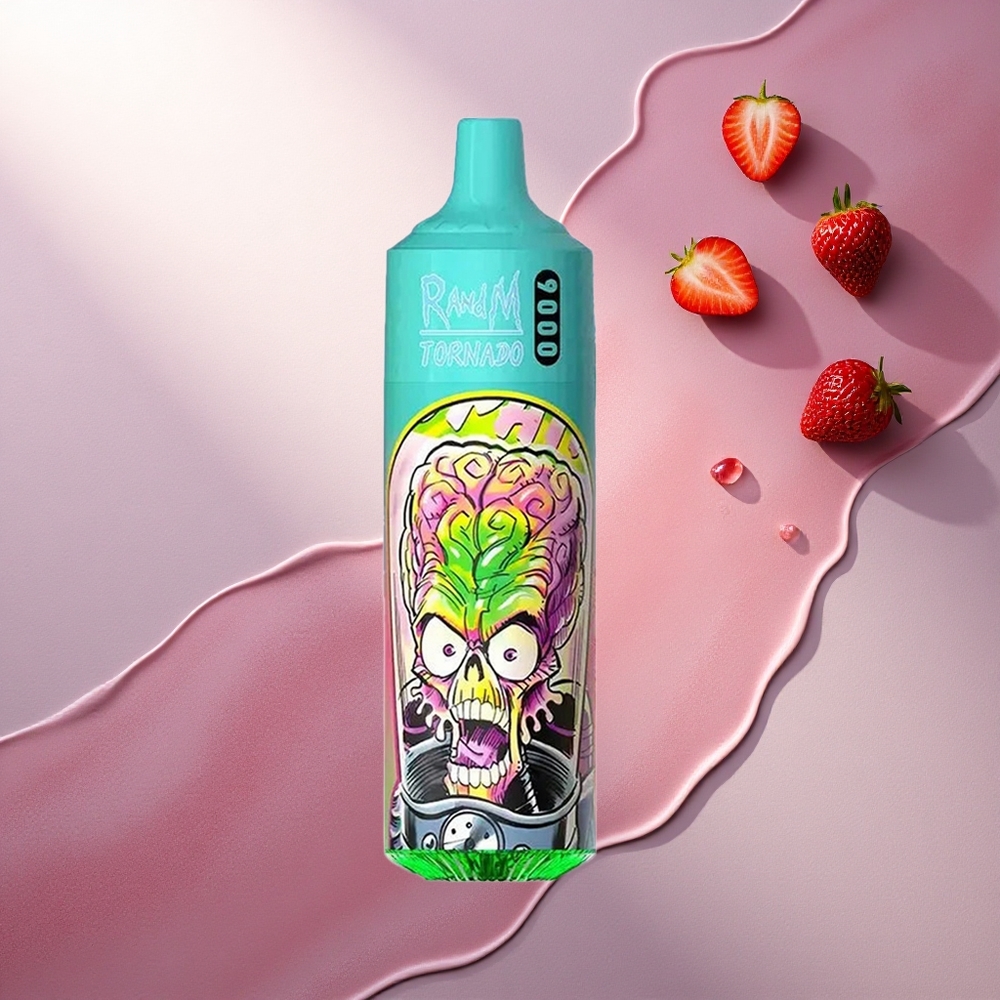 RandM Fumot Tornado 9000 Puffs Jagoda Granatova z 850 mAh in 18 mL E-tekočino