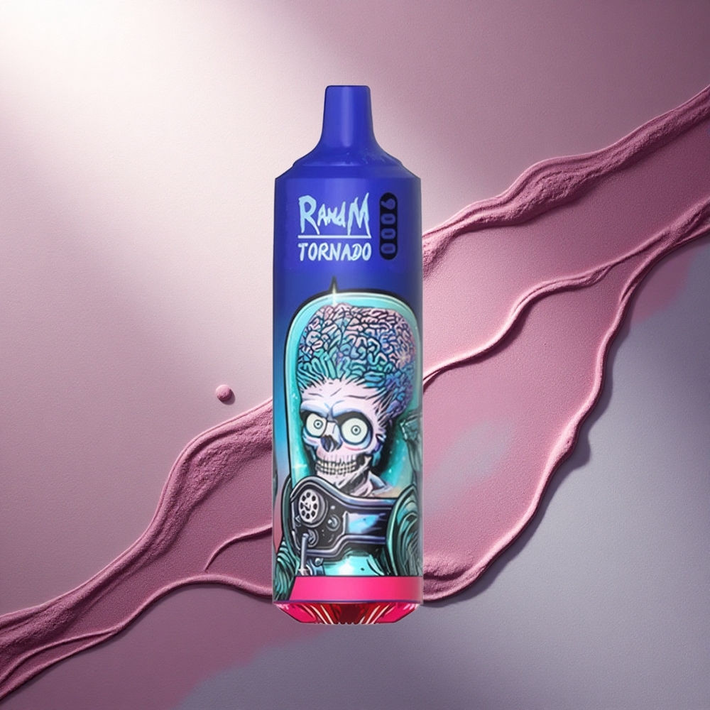 RandM Fumot Tornado 9000 Puffs Črni Led z 850 mAh in 18 mL