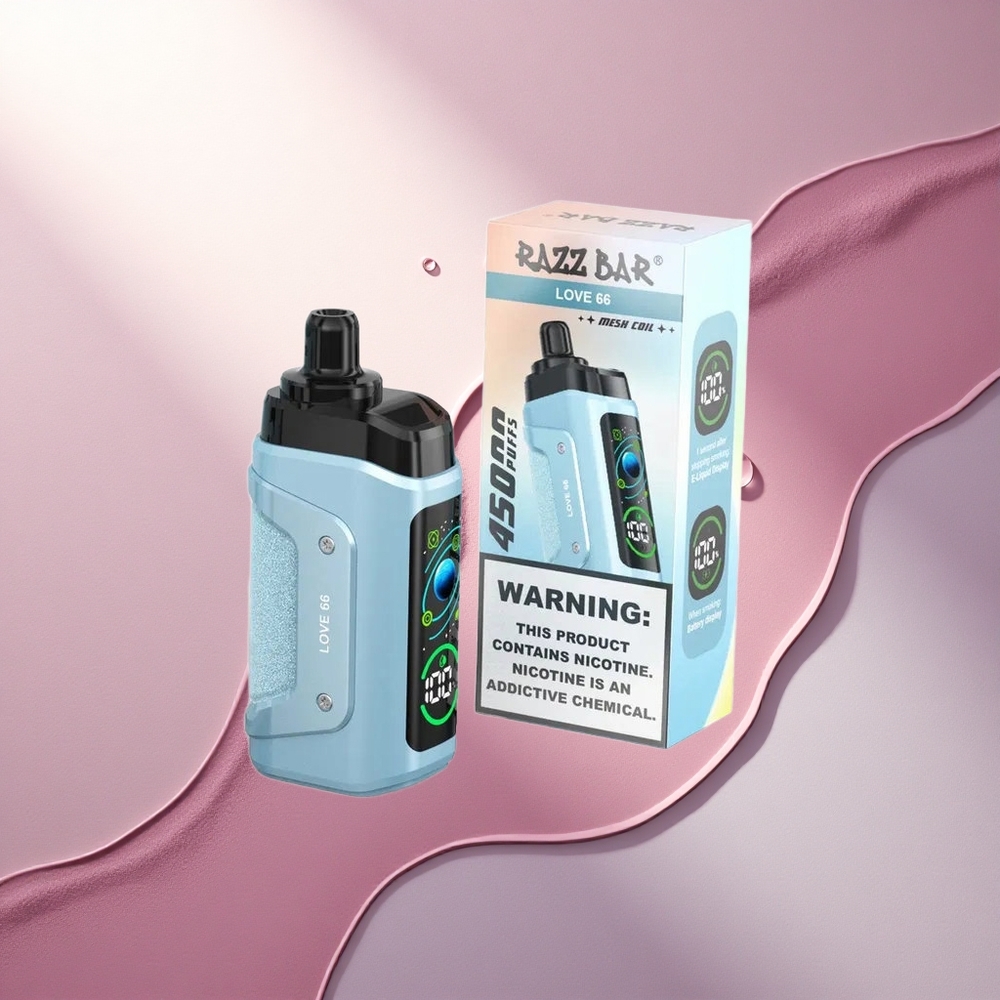 Razz Bar 45000 Puffs Ljubezen 66 Zrak Vodljiv 650 mAh
