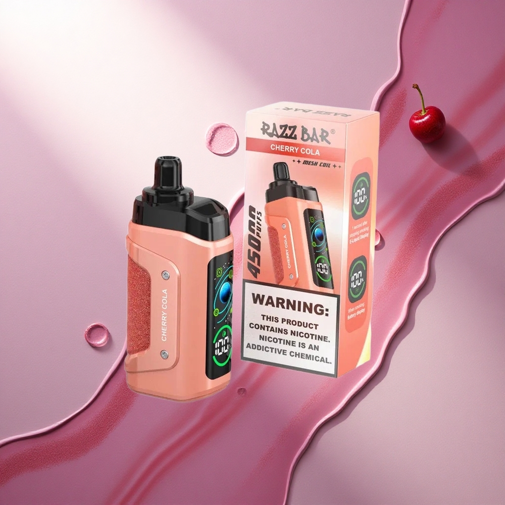 Razz Bar 45000 Puffs Češnjeva Kola z Mesh 1.0 Ohm in 650 mAh