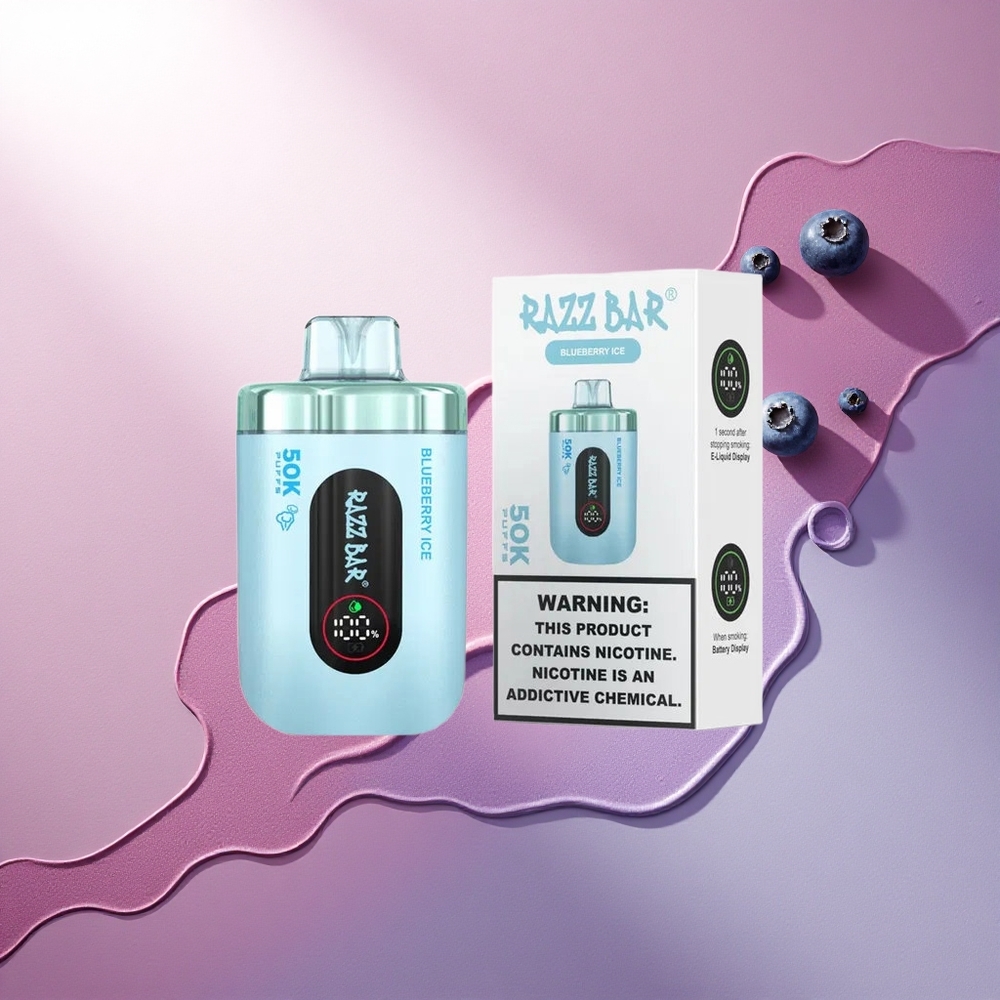 Razz Bar 50K Puffs Borovični Led z 2% nikotina in 650 mAh baterijo