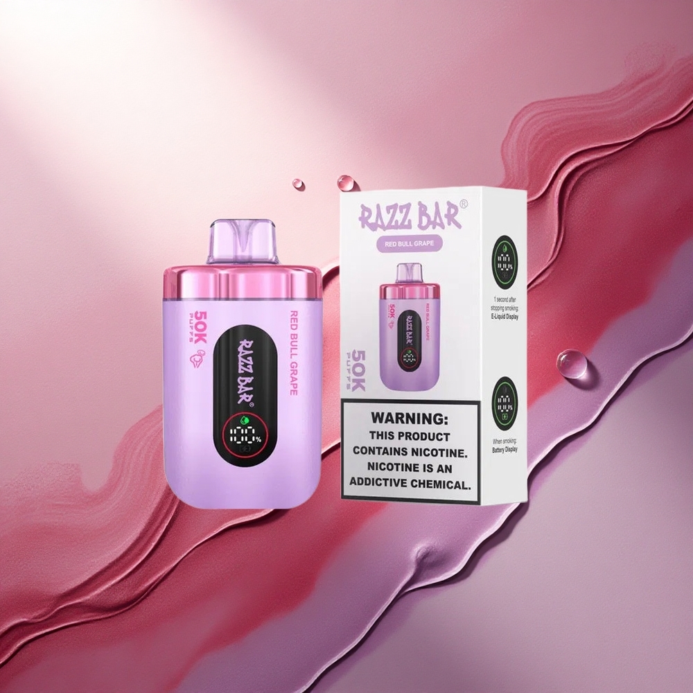 Razz Bar 50K Puffs Groznov Bull z 2 % nikotina in 650 mAh baterijo