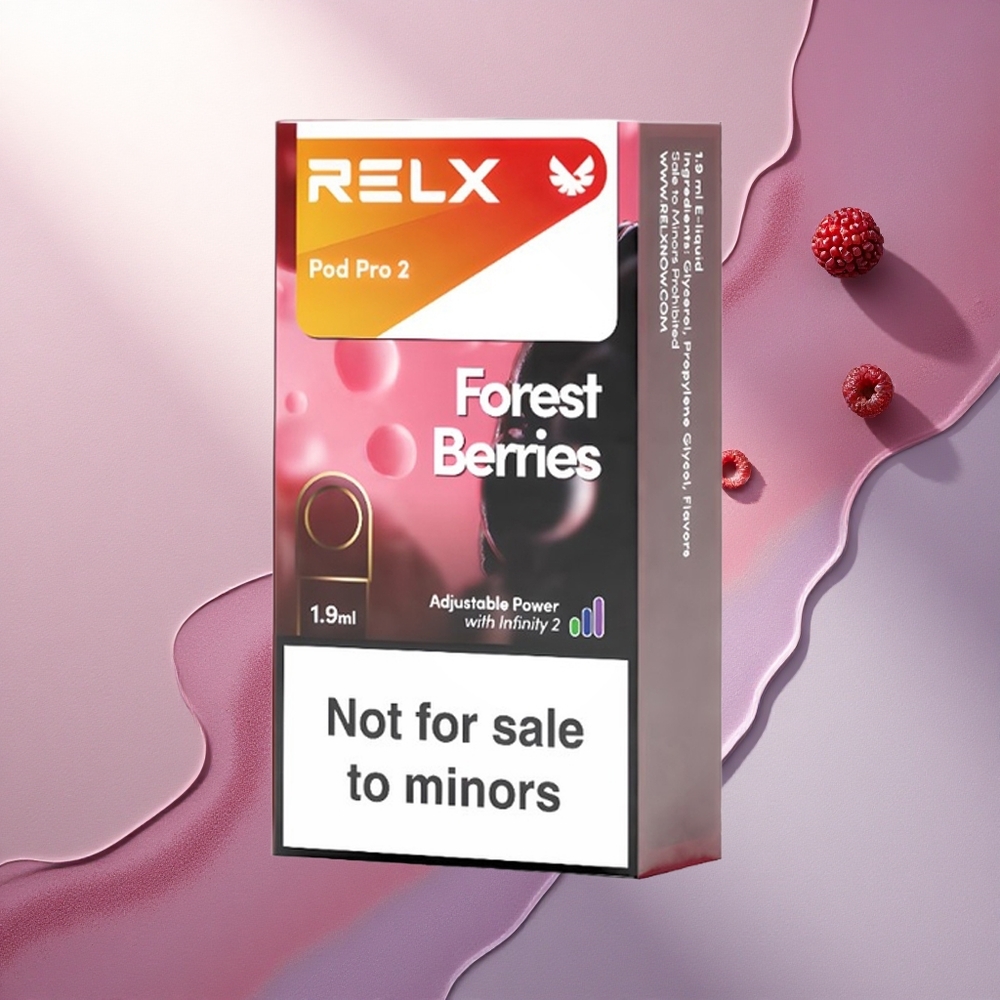 Relx Pod Pro 2 Vape Device Gozdne Jagode 0mg/ml 1,9ml 5,5W/6,5W/8W