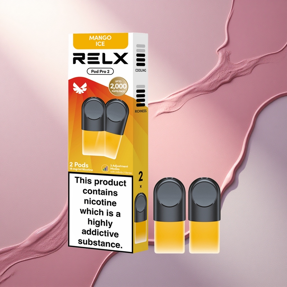 Relx Pod Pro 2 Vape Device Mango Led 18 mg/ml nikotina, 1,9 ml, 3 načini napetosti
