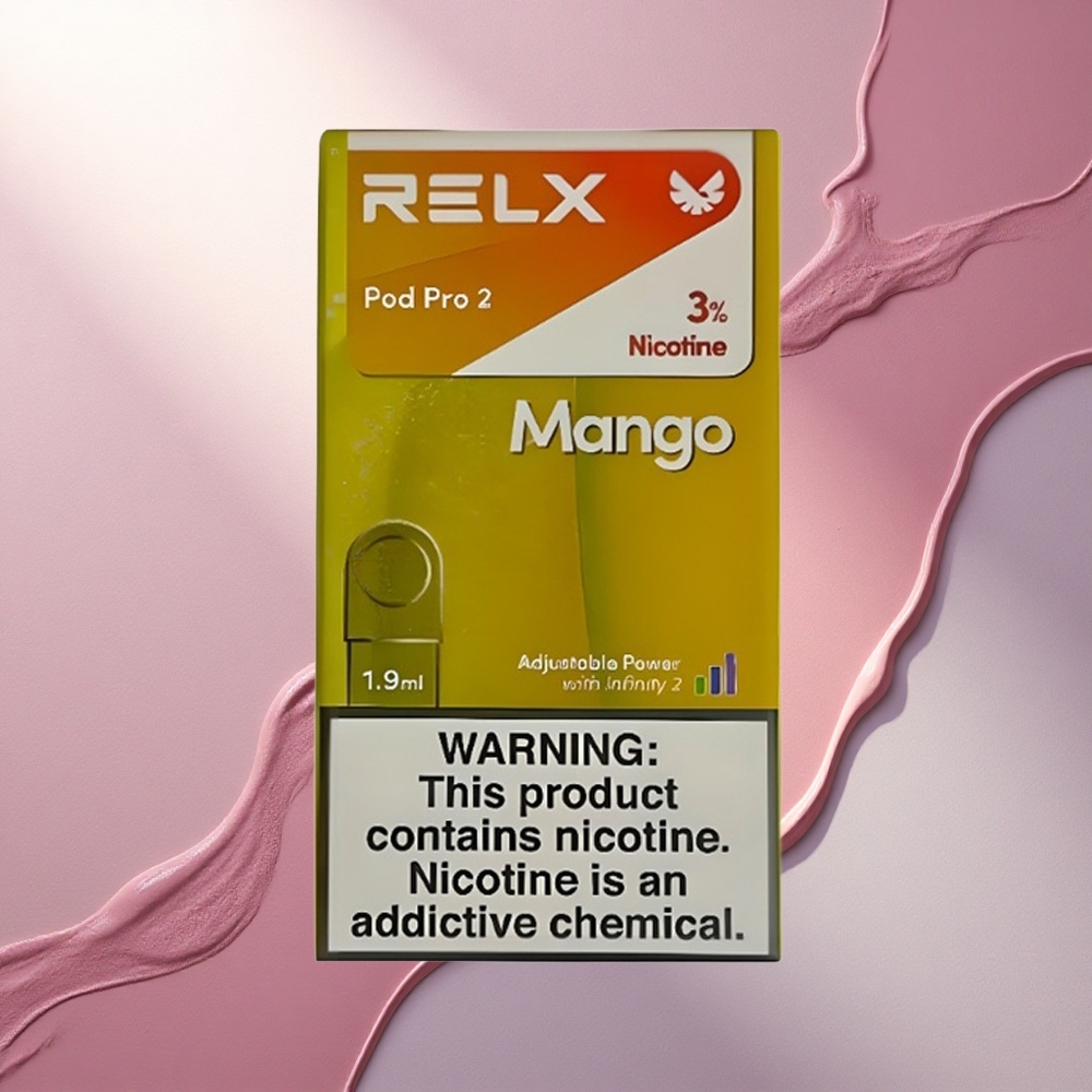 Relx Pod Pro 2 Vape Device Mango Led 30mg/ml nikotina, 1.9ml, 3 načini napetosti