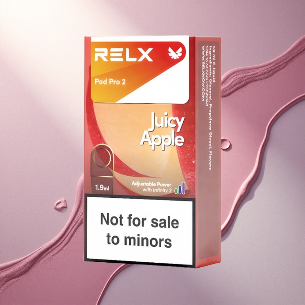 Relx Pod Pro 2 Vape Device Sočno Jabolko 0mg/ml Nikotina, 1,9ml Zmogljivost, Načini Napetosti: Eco (5,5W), Smooth (6,5W), Boost (8W)