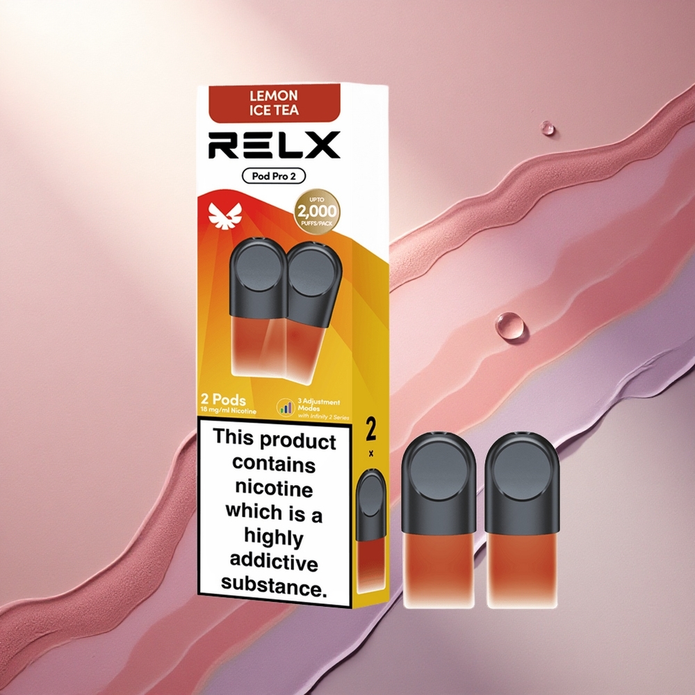 Relx Pod Pro 2 Vape Device Čaj-Limonada Ledeni Čaj 18mg/ml nikotina, 1,9ml zmogljivost, 3 načini napetosti