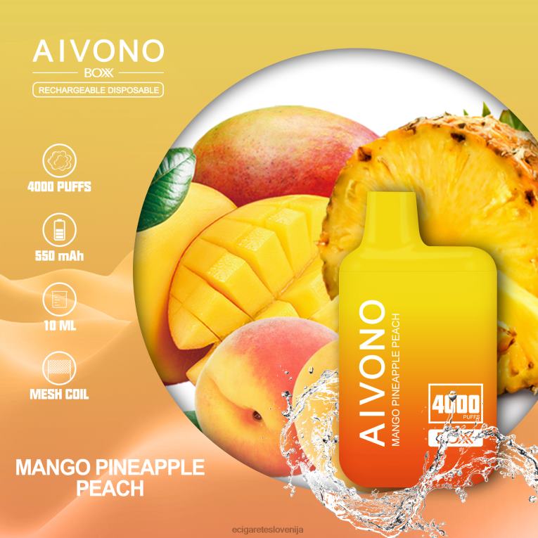 Aivono AIM BOXX 4000 mango ananas breskev 8N08F219 - Elektronska Cigareta Terra