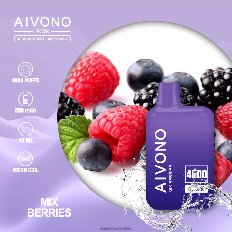 Aivono AIM BOXX 4000 zmešajte jagode 8N08F215 - Elektronska Cigareta Za Enkratno Uporabo