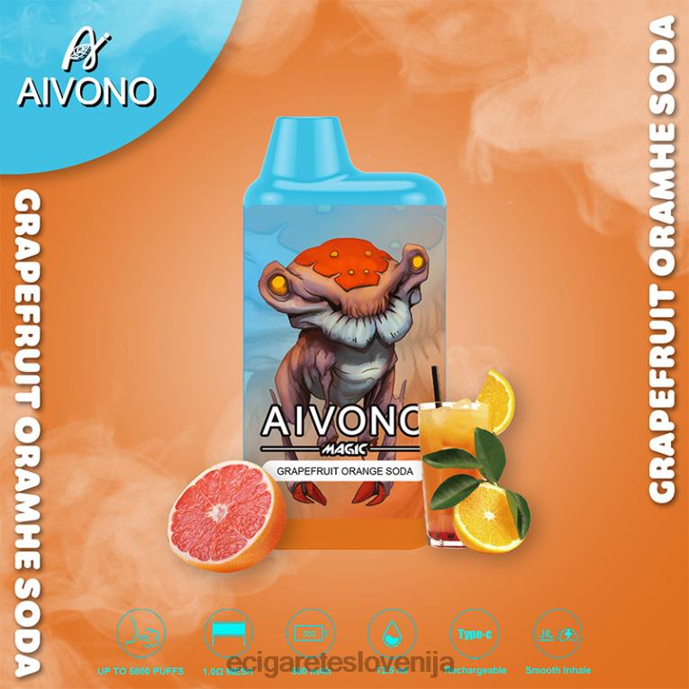 Aivono AIM MAGIC 5800 cigaretnih škatlic soda grenivke in pomaranče 8N08F101 - Elektronska Cigareta Iqos Cena