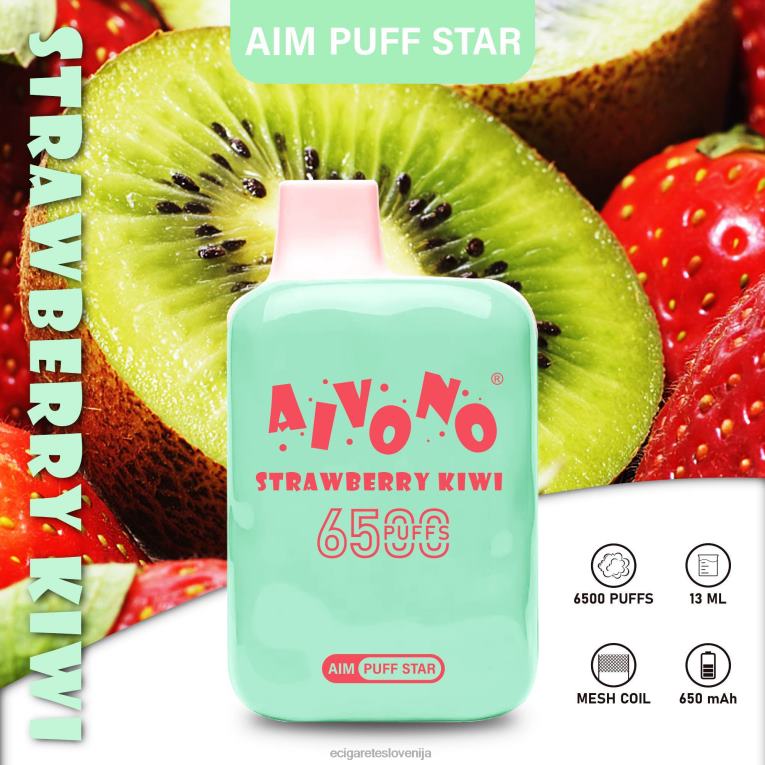Aivono AIM PUFF STAR 6500 jagodni kivi 8N08F294 - Elektronska Cigareta Mimovrste