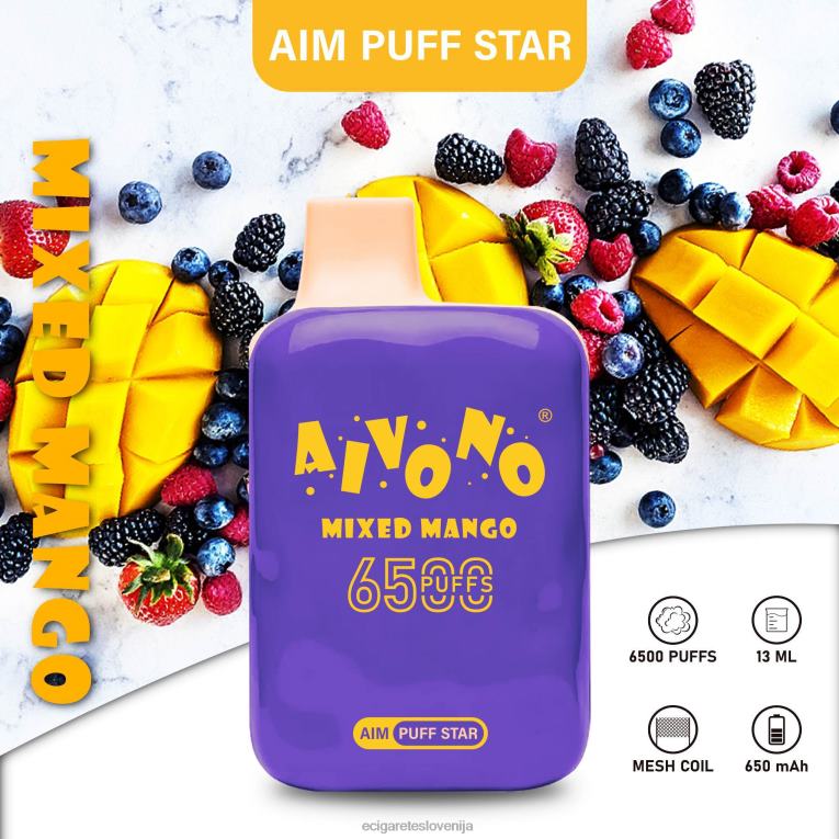 Aivono AIM PUFF STAR 6500 mešani mango 8N08F296 - Elektronska Cigareta Iqos