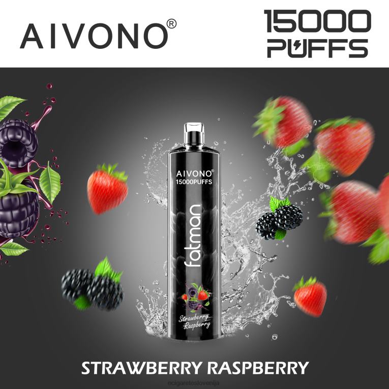 Aivono FATMAN 15000 jagoda malina 8N08F15 - Elektronska Cigareta Za Enkratno Uporabo