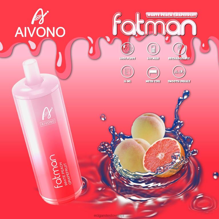 Aivono FATMAN 6800 grenivke 8N08F25 - Elektronska Cigareta Za Enkratno Uporabo