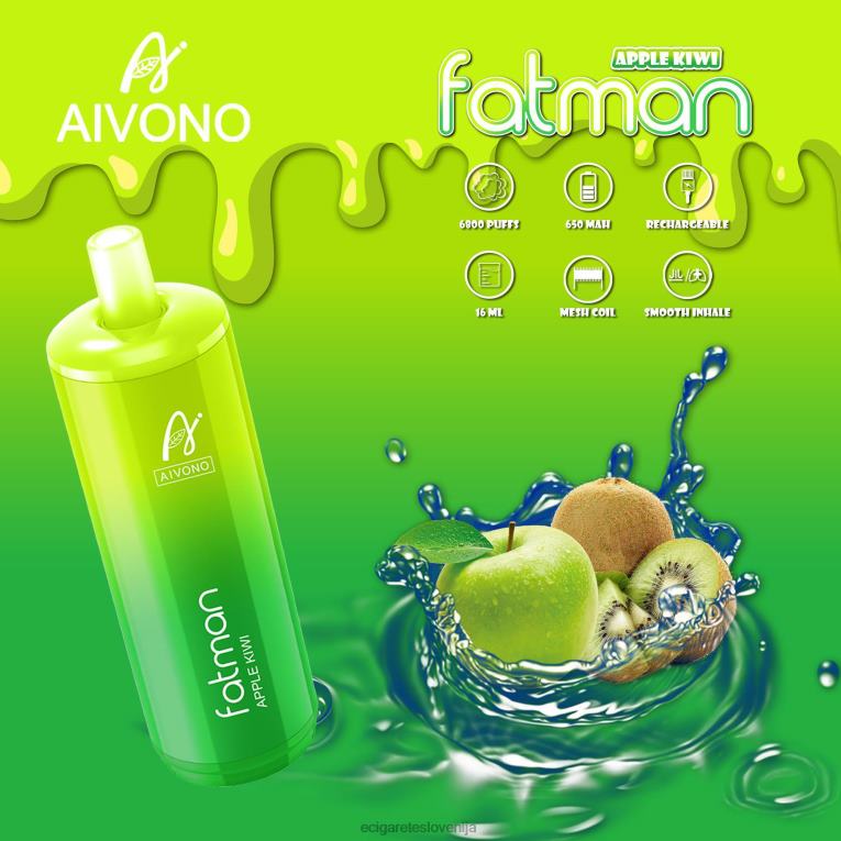 Aivono FATMAN 6800 jabolčni kivi 8N08F31 - Elektronska Cigareta Iqos Cena