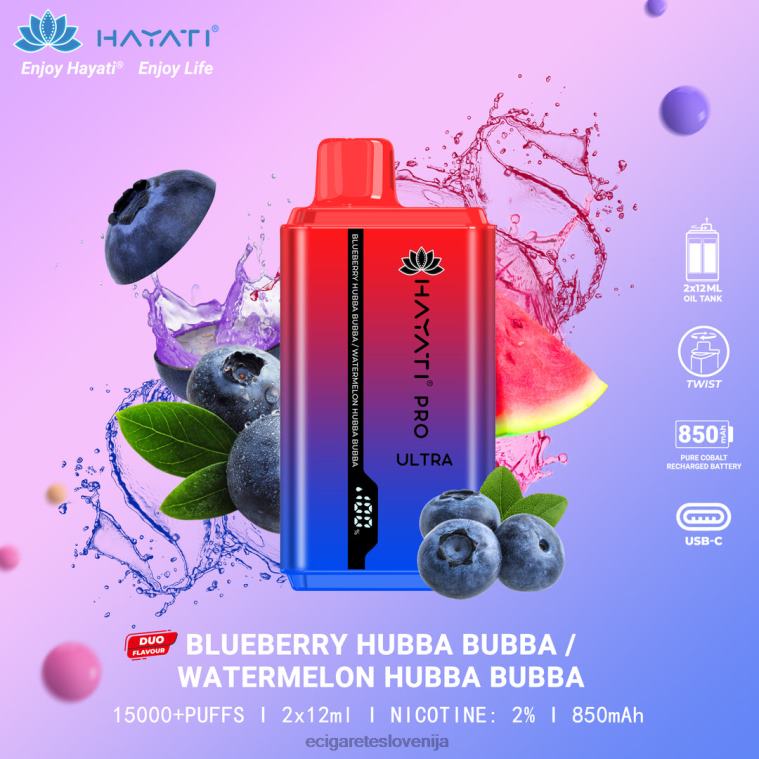 4ZZDX222 - elektronska cigareta iqos cena petrol borovnica hubba bubba/lubenica hubba bubba Hayati Pro Ultra
