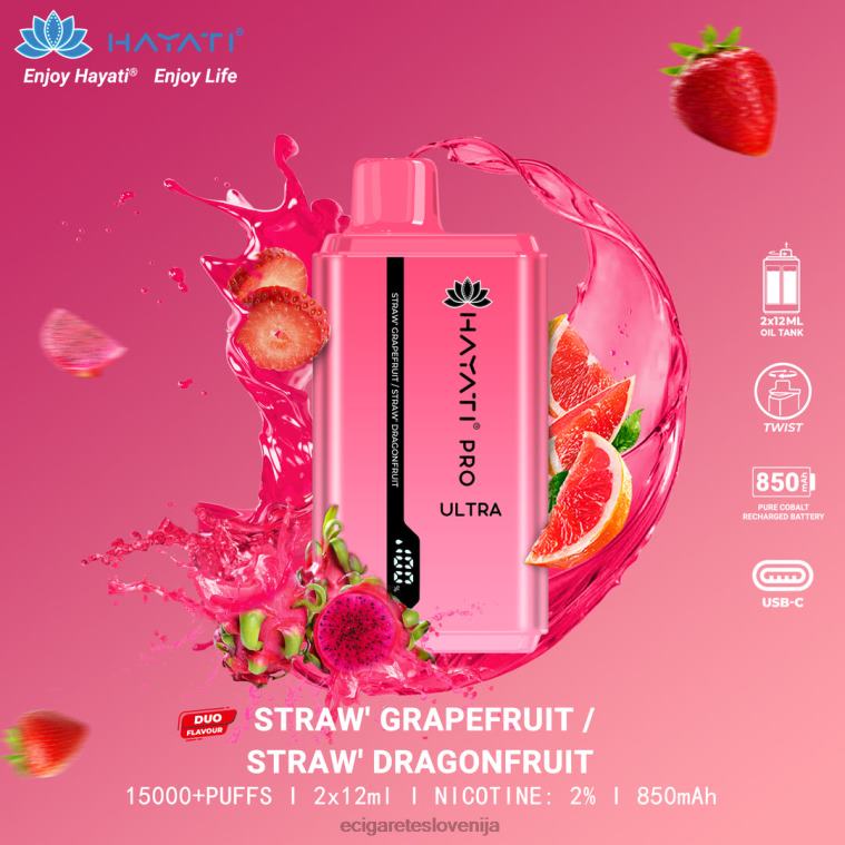 4ZZDX231 - elektronska cigareta iqos cena jagoda grenivka/jagoda dragonfruit Hayati Pro Ultra