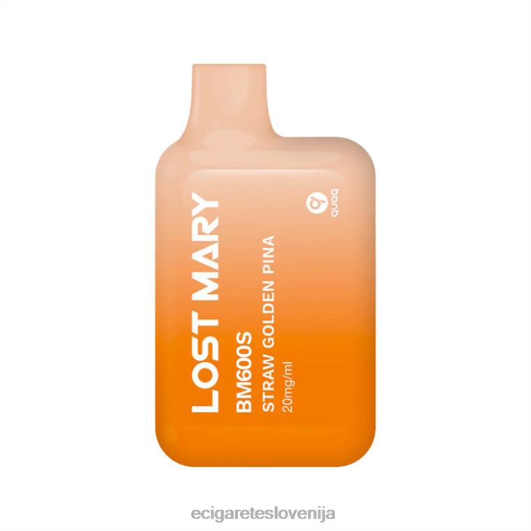 4ZZDX415 - elektronska cigareta za enkratno uporabo slamnato zlato pino LOST MARY BM600S