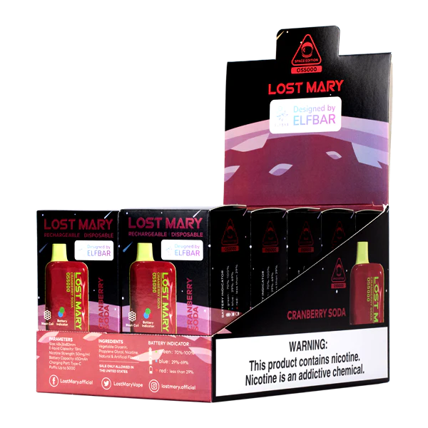 4ZZDX109 - elektronska cigareta terra brusnična soda LOST MARY OS5000