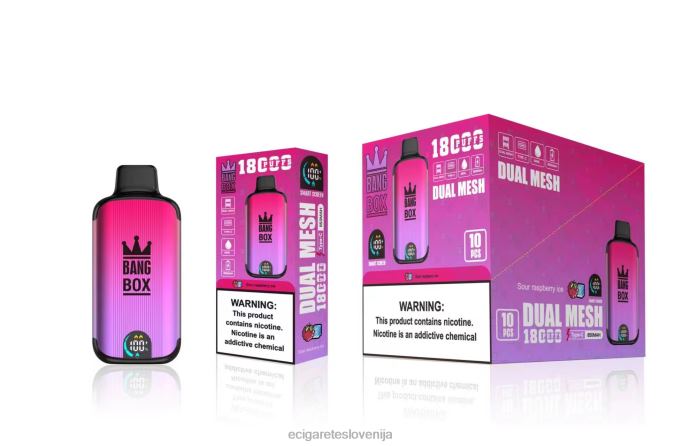 Bang Box 18000 vpihov kisli malinov led 4VTDT98 - Elektronska Cigareta Brez Nikotina