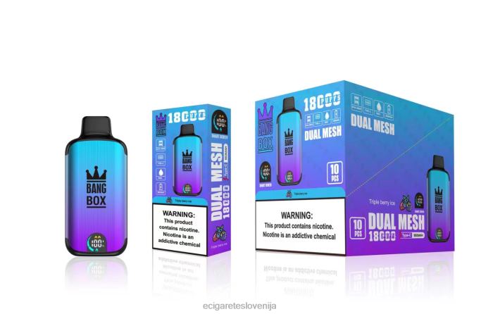 Bang Box 18000 vpihov trojni jagodni led 4VTDT95 - Elektronska Cigareta Z Okusom
