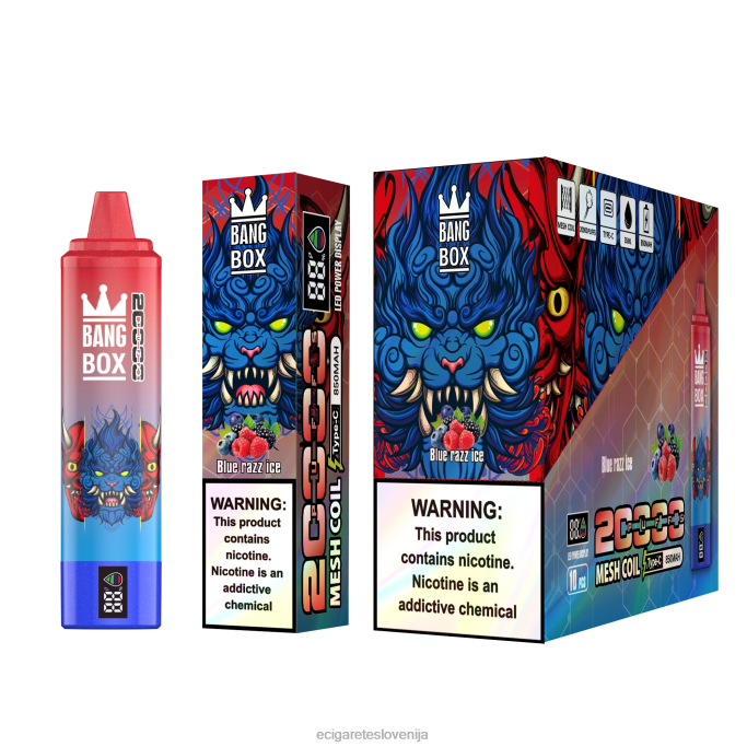 Bang Box 20000 modri razz led 4VTDT59 - Elektronska Cigareta Cena