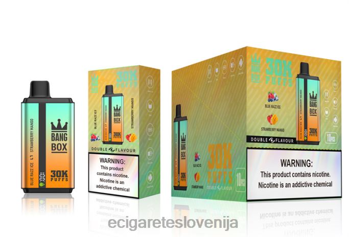 Bang Box 30000 vdihov dvojnih okusov blue razz ice & strawberry mango 4VTDT73 - Elektronska Cigareta Za Enkratno Uporabo