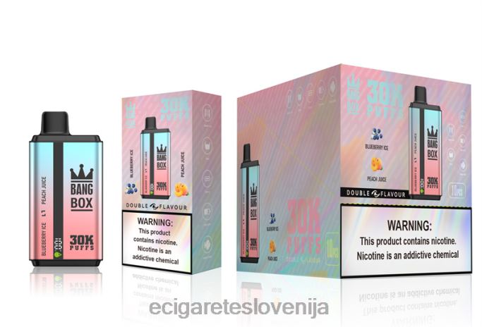 Bang Box 30000 vdihov dvojnih okusov borovničev led in breskov sok 4VTDT63 - Elektronska Cigareta Za Enkratno Uporabo