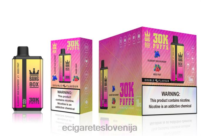 Bang Box 30000 vdihov dvojnih okusov borovnice kisle maline & mešano sadje 4VTDT66 - Elektronska Cigareta Nakup