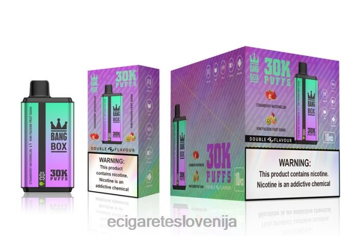 Bang Box 30000 vdihov dvojnih okusov jagoda lubenica & kivi pasijonka guava 4VTDT70 - Elektronska Cigareta Iqos Cena Petrol