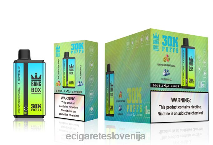 Bang Box 30000 vdihov dvojnih okusov kivi pasijonka guava & borovničev led 4VTDT65 - Elektronska Cigareta Z Okusom